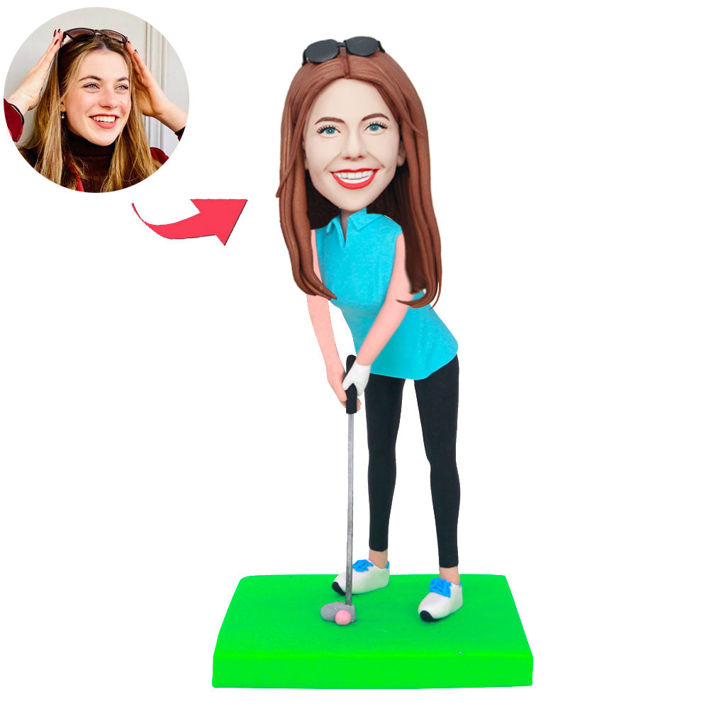 Custom Female Golfer Bobblehead Figure Bobblehead