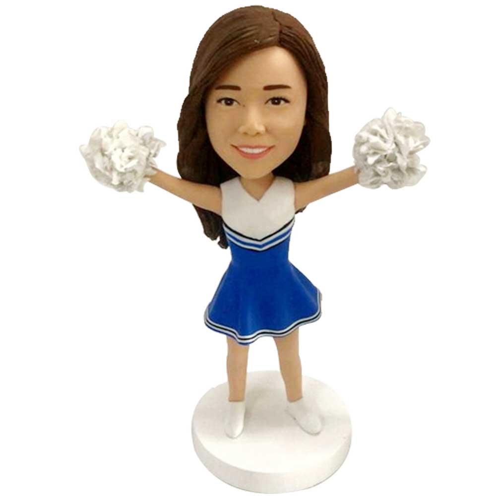 Womens Playful Blue Cheerleader Costume