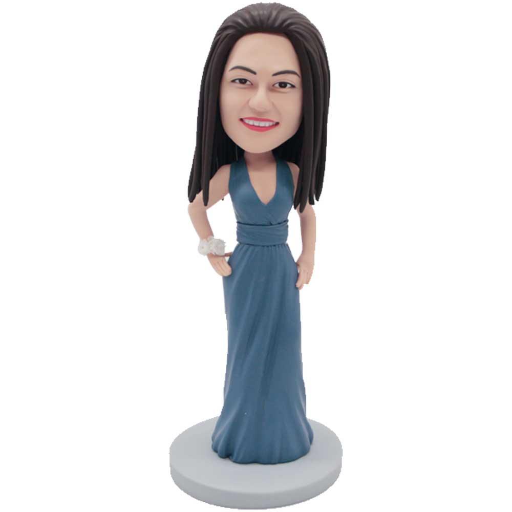 Female In Long Dress Custom Figure Bobbleheads 