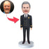 Handsome Male Police In Professional Uniform Custom Figure Bobbleheads