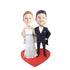 Happy Akimbo Couple with Cloak Wedding Anniversary Custom Figure Bobblehead - Figure Bobblehead