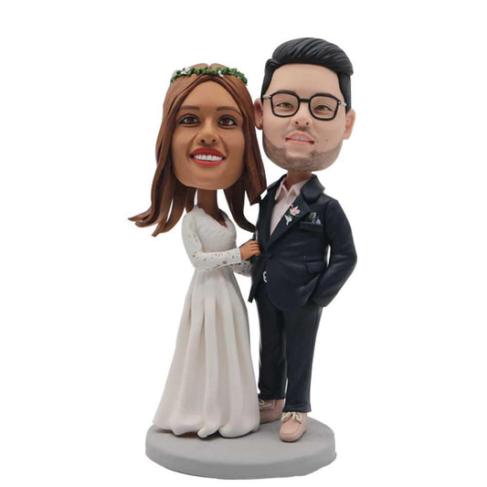 Custom Wedding Bobbleheads Cake Topper - Groomsmen Bobble Head – Figure ...