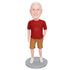 Male In Red T-shirt And Yellow Shorts Custom Figure Bobbleheads