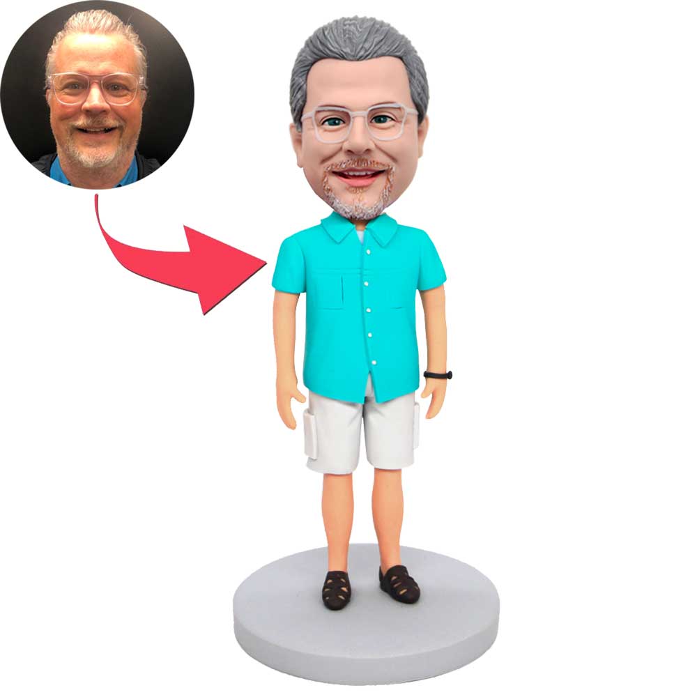 Male In T-shirt And Shorts Custom Figure Bobbleheads