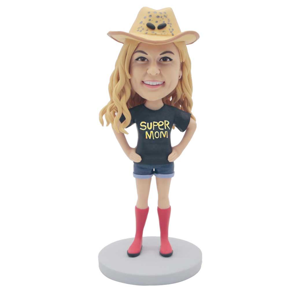 Mother's Day Gifts Super Mom Custom Figure Bobbleheads