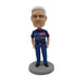 Retired Men In Blue Casual Clothes Custom Figure Bobblehead