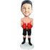 Strong Male Boxer In Black Shorts Custom Figure Bobblehead