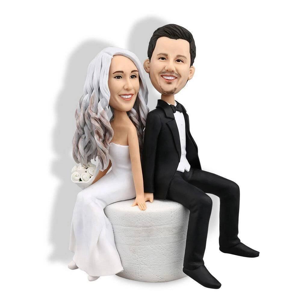 Sweet Back to Back Wedding Anniversary Custom Figure Bobblehead